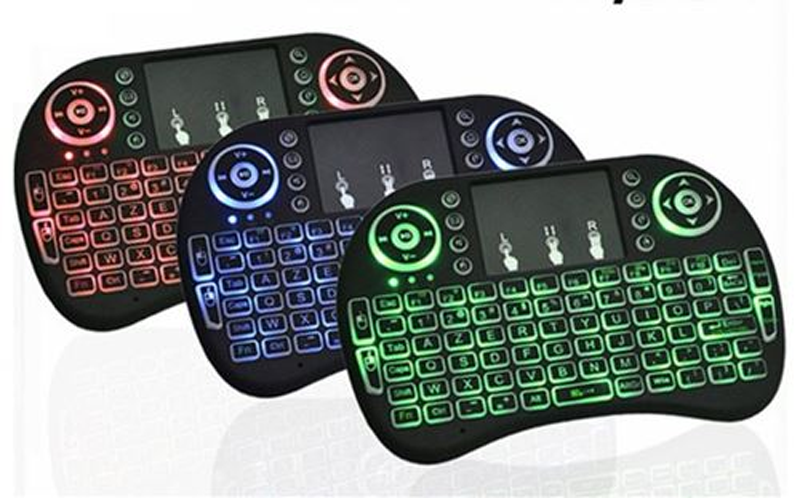 Ovegna i8 Wireless (AZERTY) - Mini Wireless Ergonomic Keyboard with Touchpad - For Smart TV, Android, Mini PC, HTPC, Consoles, Computers 