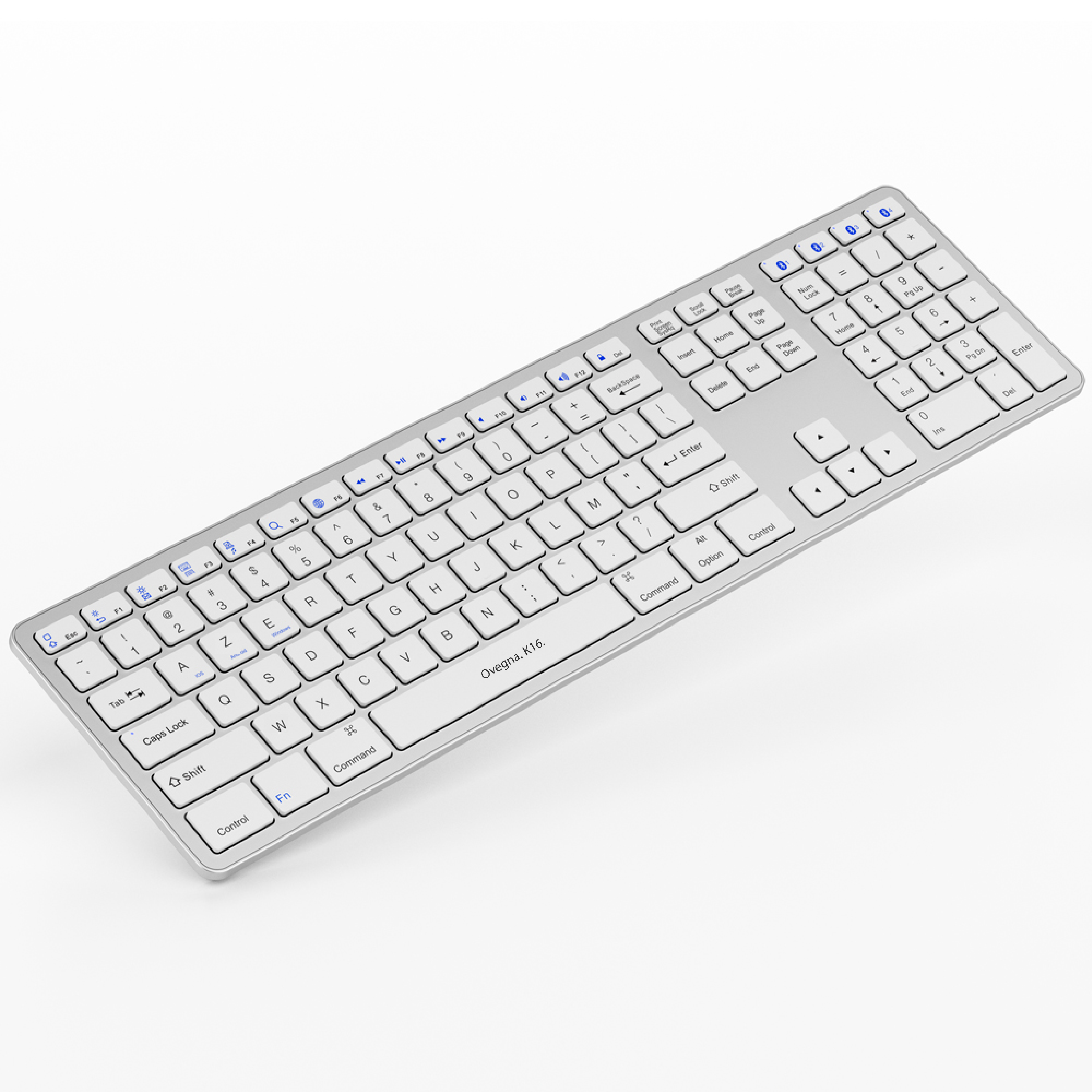 Ovegna K16: Keyboard AZERTY Ultra Thin Keyboard, 4 in 1 (Supports 4 Bluetooth devices simultaneously), Wireless, for Smartphone, Tablet, Huawei, iPhone, iPad, SmartTV, Computer, Android, iOS, Windows